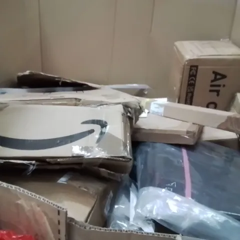 PALLET OF ASSORTED HOUSEHOLD GOODS AND PRODUCTS TO INCLUDE;AIR COOLER,AREA RUG,BLINDS POLE