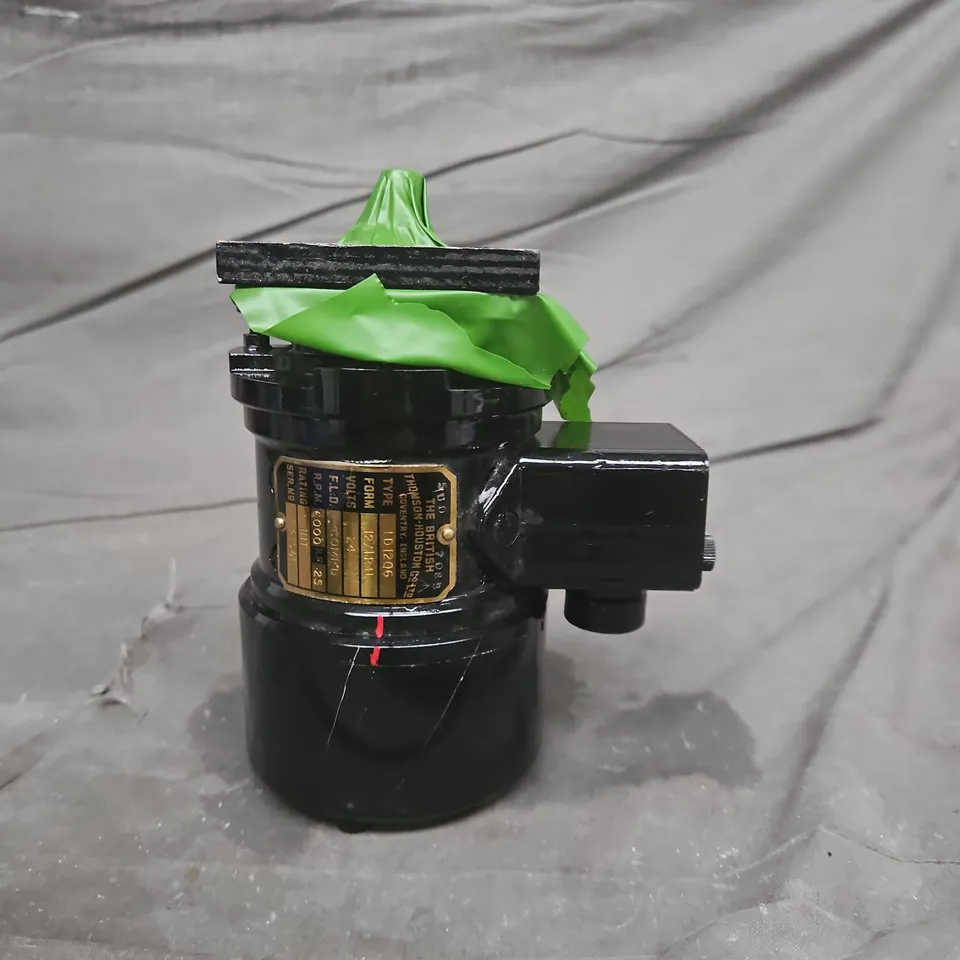 DC motor with gearbox and control box – used