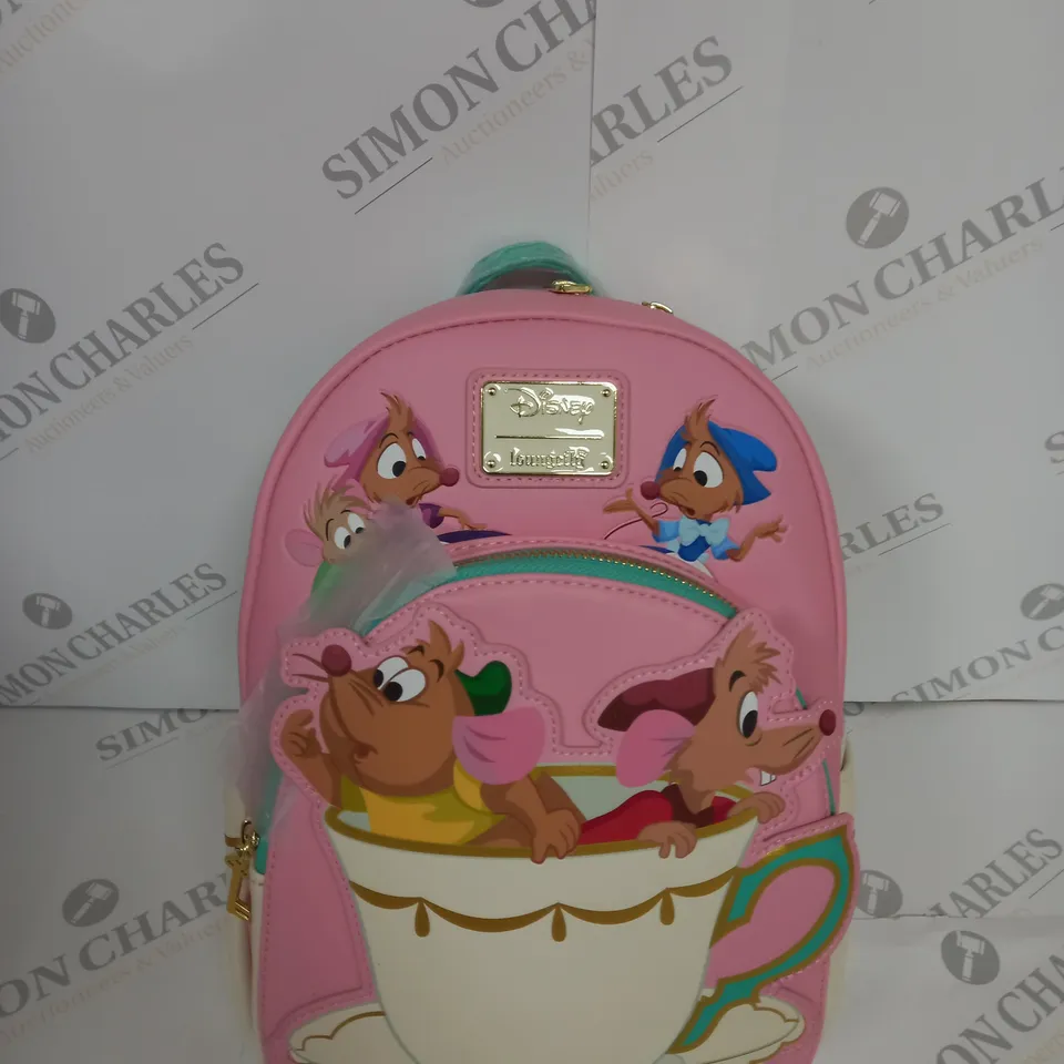 WALT DISNEY PRINCESS CINDERELLA GUS AND JACK TEACUP MINI BACKPACK 