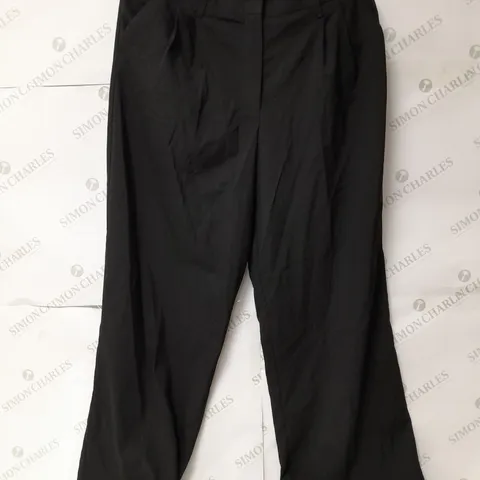 BERSHKA WIDE LEG PLEATED TROUSERS IN BLACK SIZE 14