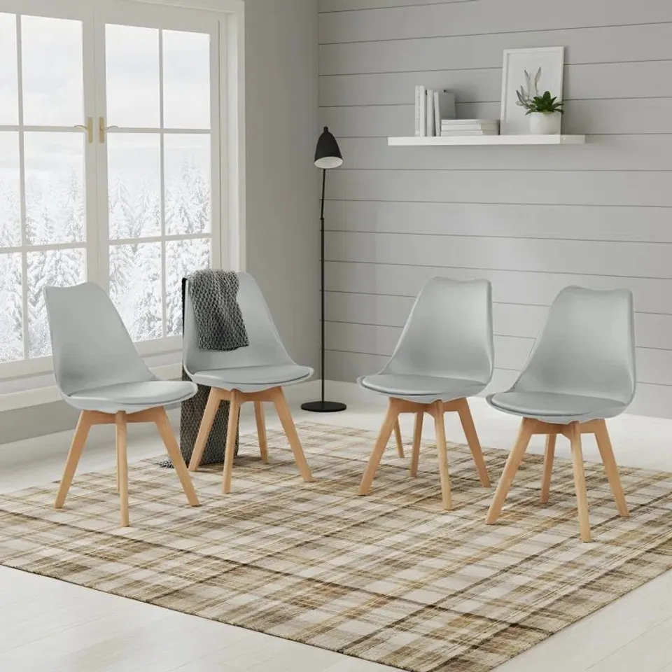 BOXED NERO UPHOLSTERED DINING CHAIR (SET OF 4)