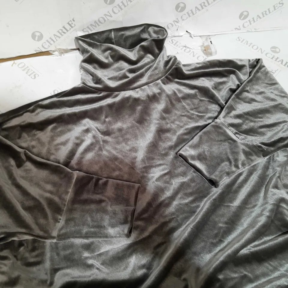 WYNNE LAYERS TURTLENECK TOP DARK GREY SIZE S