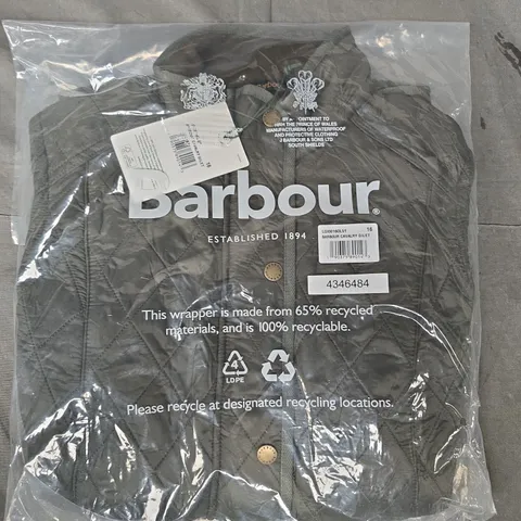 BARBOUR LADIES CAVALRY GILET IN DARK SAGE SIZE 16