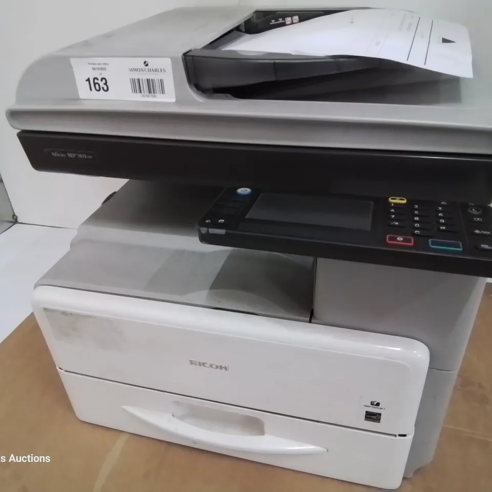 RICOH AFICIO MP 301 SPF FAST MONO MULTI FUNCTION FAX/SCAN/ PRINT 30ppm