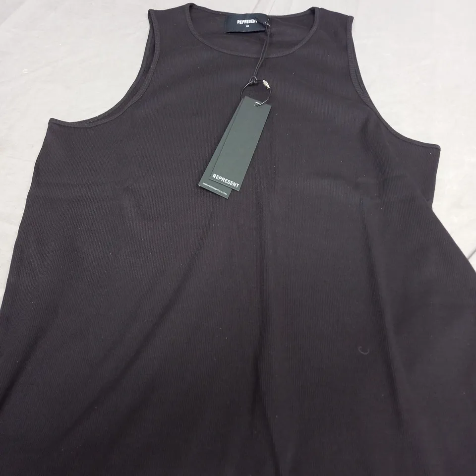 REPRESENT RIB VEST IN BLACK - XS
