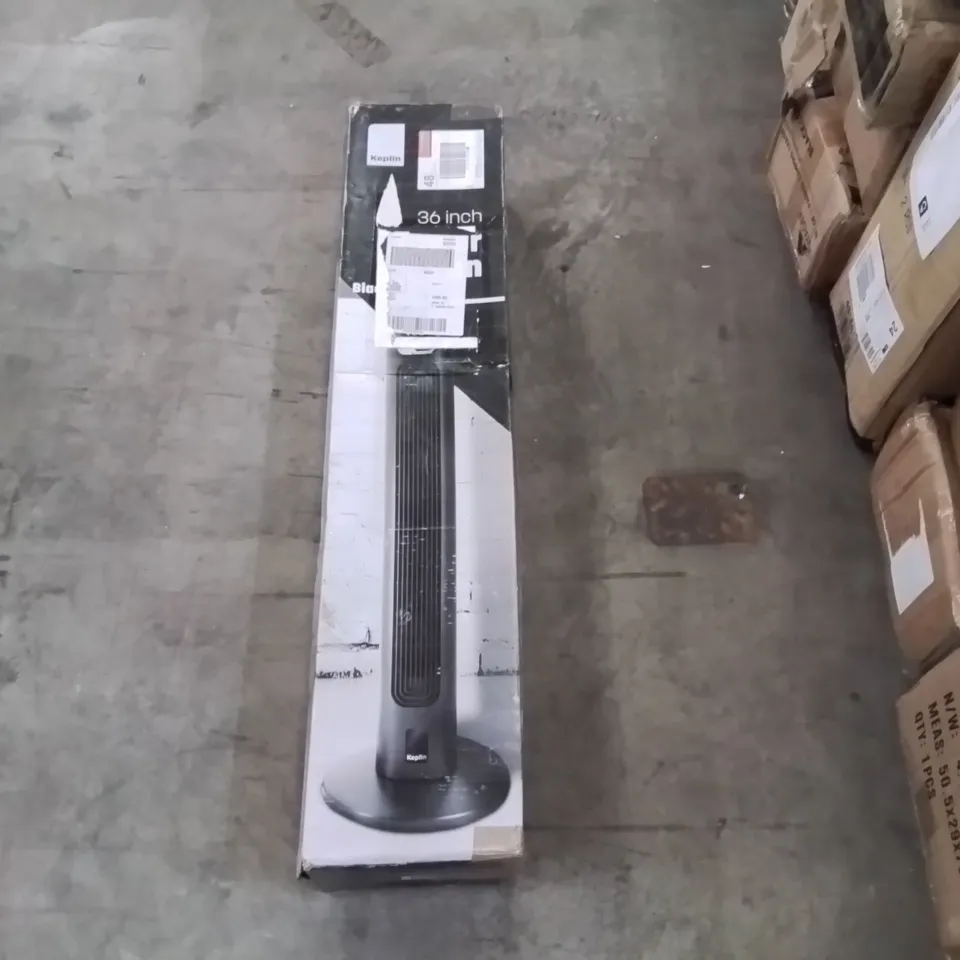 BOXED KEPLIN 36 INCH TOWER FAN - BLACK (1 BOX)