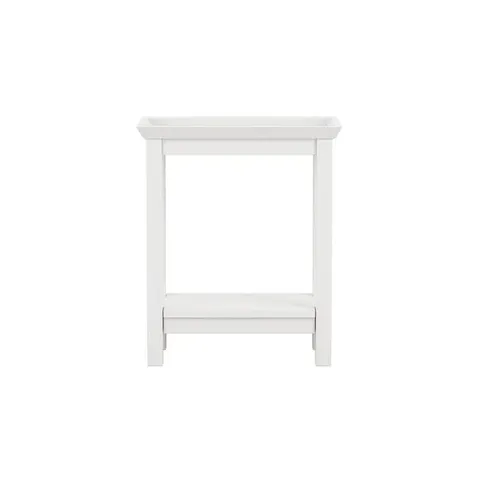 BOXED COTE WHITE SIDE TABLE (1 BOX)