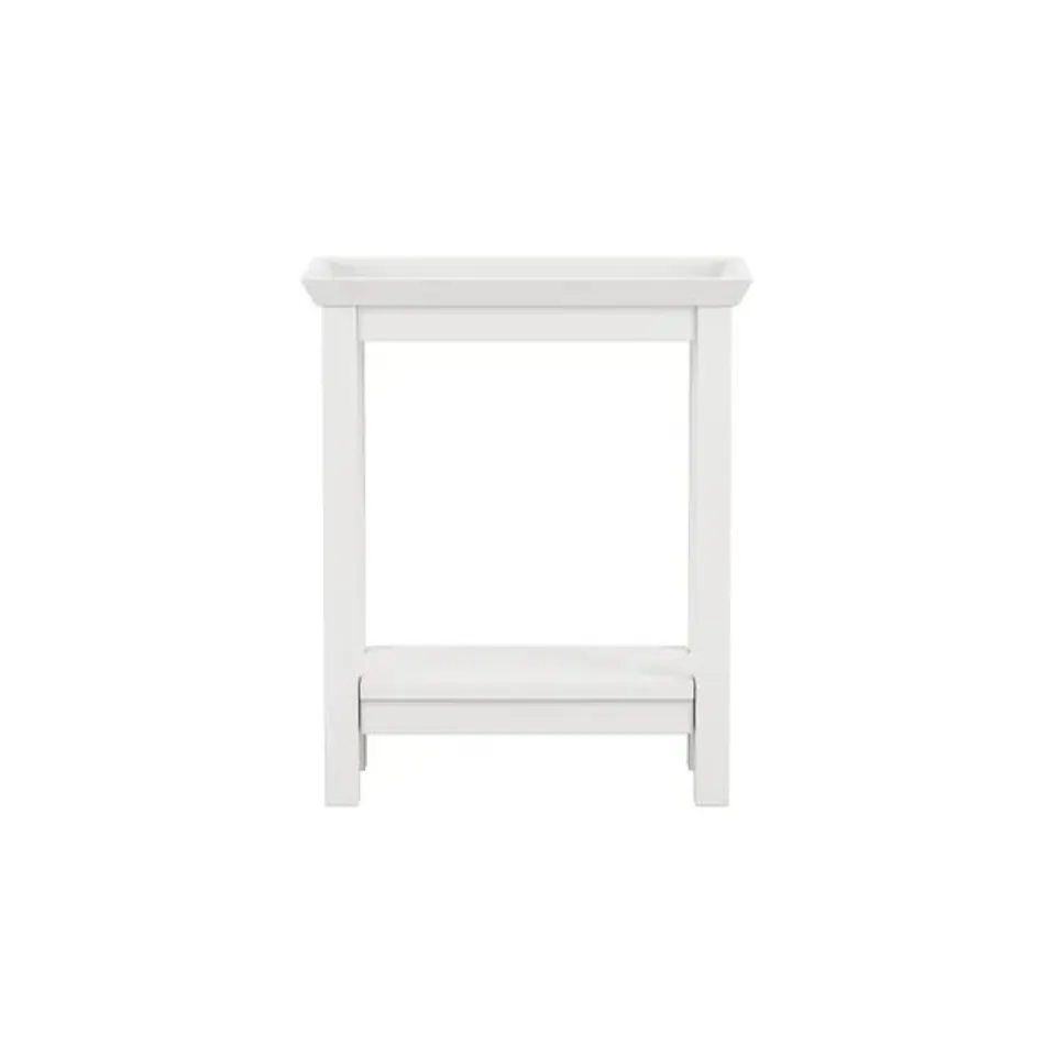 BOXED COTE WHITE SIDE TABLE (1 BOX)