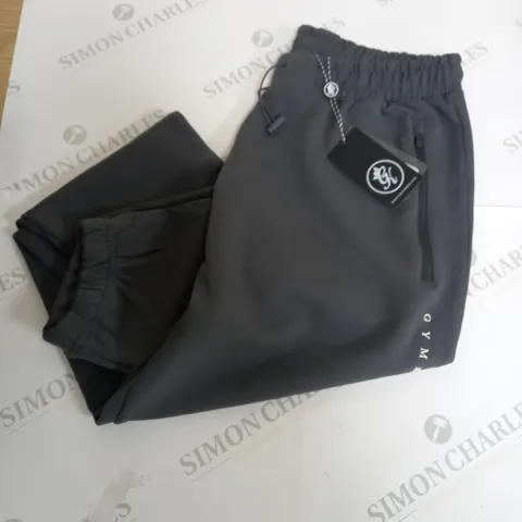 GYM KING LINEAR PRINT INTEROCK JOGGERS - M