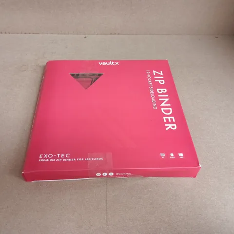VAULTX ZIP BINDER β 12-POCKET CARD BINDER