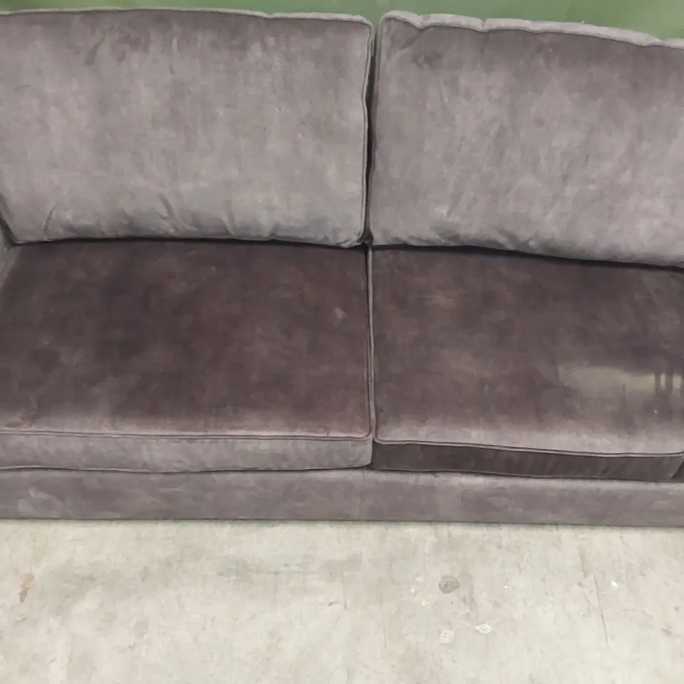 QUALITY DESIGNER APPLEY 3 SEATER SOFA - VELOUR PETAL