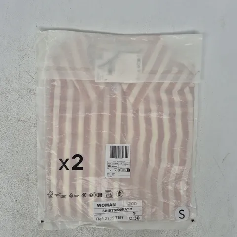 BAGGED MANGO WOMEN'S STRIPED SHIRT SIZE SMALL