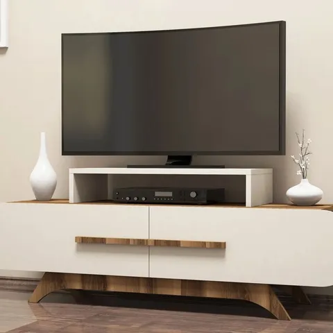 BOXED ROSE TV UNIT, WALNUT ECRU (1 BOX)