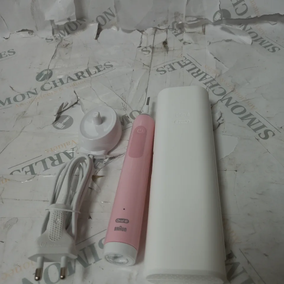 ORAL-B PRO 3 3500 WHITE PINK ELECTRIC TOOTHBRUSH