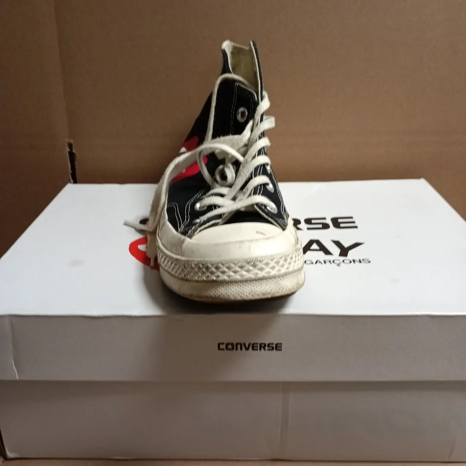 BOXED PAIR OF CONVERSE CHUCK 70 PLAY HIGH-TOP SNEAKERS - UK 6