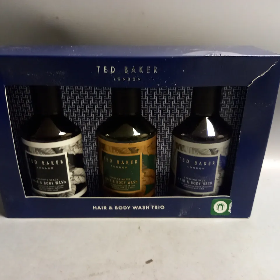 BOXED TED BAKER LONDON HAIR AND BODY WASH TRIO