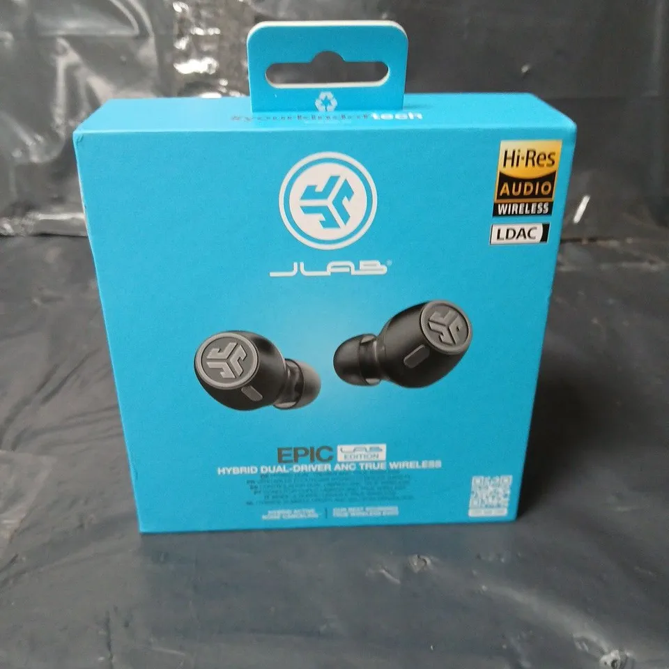 JLAB EPIC HYBRID DUAL-DRIVER ANC TRUE WIRELESS EARBUDS - BLACK