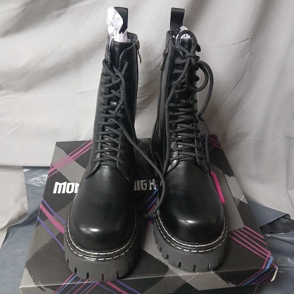 KOI ARASAKA DOUBLE RAND MILITARY BOOTS – BLACK, UK6