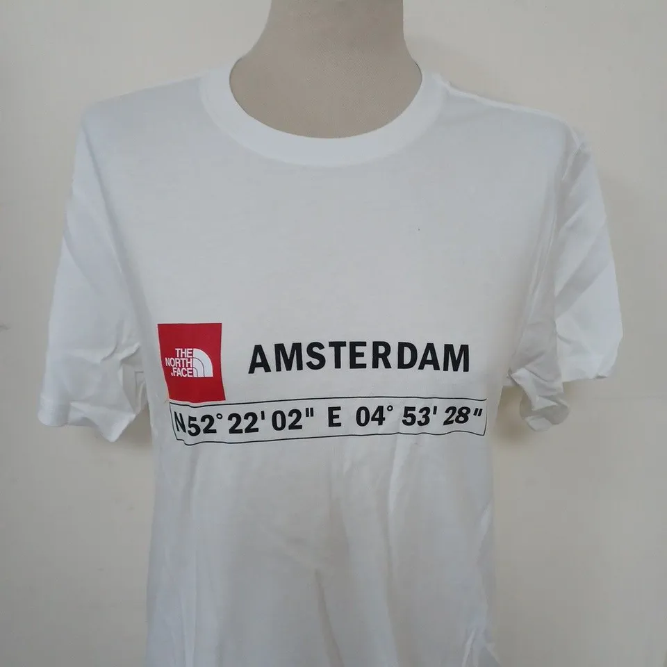 THE NORTH FACE AMSTERDAM T-SHIRT IN WHITE SIZE S