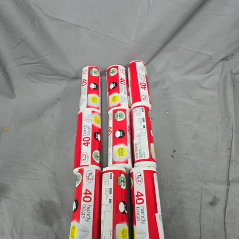 9X BIN LINERS – 40 HANDY BAGS,