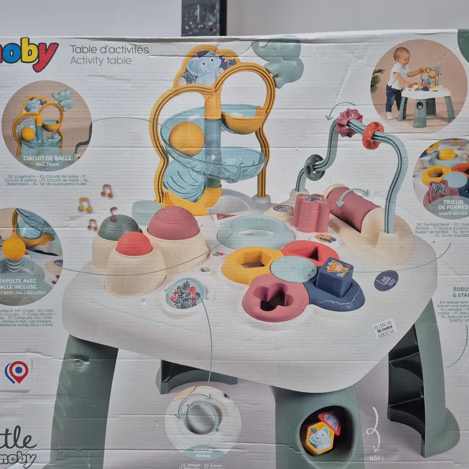 BOXED LITTLE SMOBY ACTIVITY TABLE  RRP £44.99