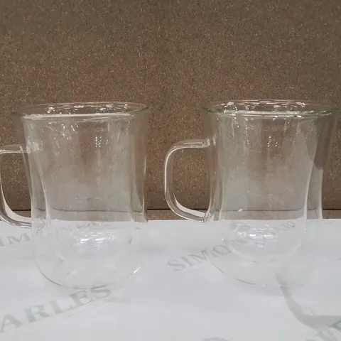 BRAND NEW BOXED OSSIAN DOUBLE WALL 350ML LATTE GLASSES