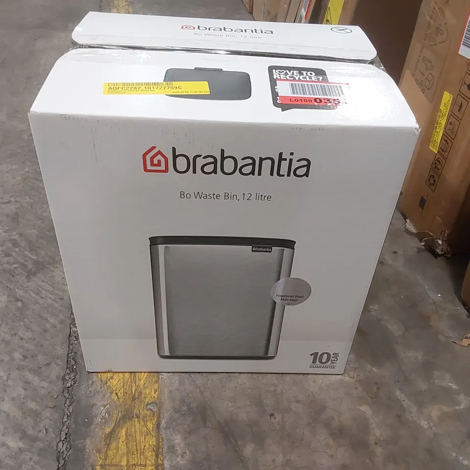 BOXED BRABANTIA 12 LITRE BO WASTE BIN