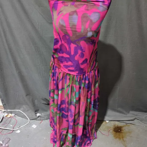 WOMENS MULTI COLOUR POYESTER DRESS SIZE M