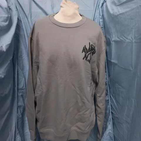ALLSAINTS SWEATSHIRT β GREY, SMALL (UK), LONDON GRAPHIC