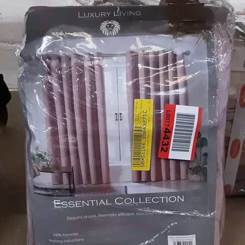 FALKNER EYELET SHEER THERMAL CURTAINS - 229 X 229 CM ( PINK )