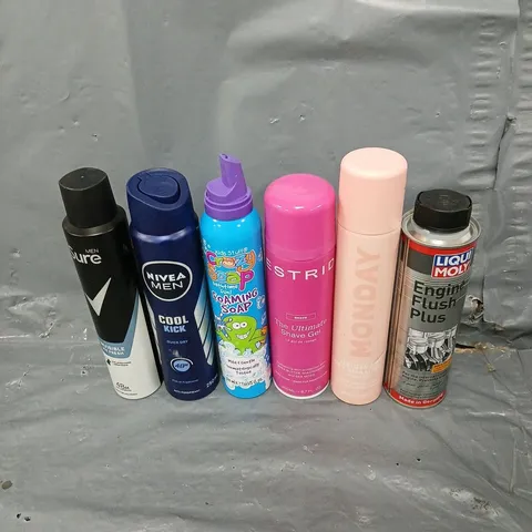 APPROXIMATELY 15 ASSORTED AEROSOL ITEMS TO INCLUDE DEODORANT, FOAM SOAP, SHAVING GEL ETC - COLLECTION ONLY