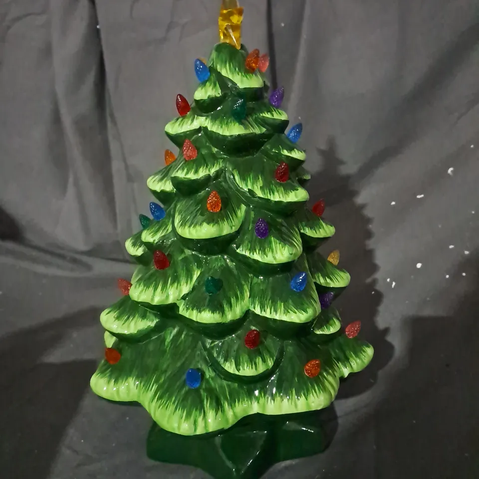 DECORATIVE FESTIVE LIGHT-UP TREE ORNAMENT