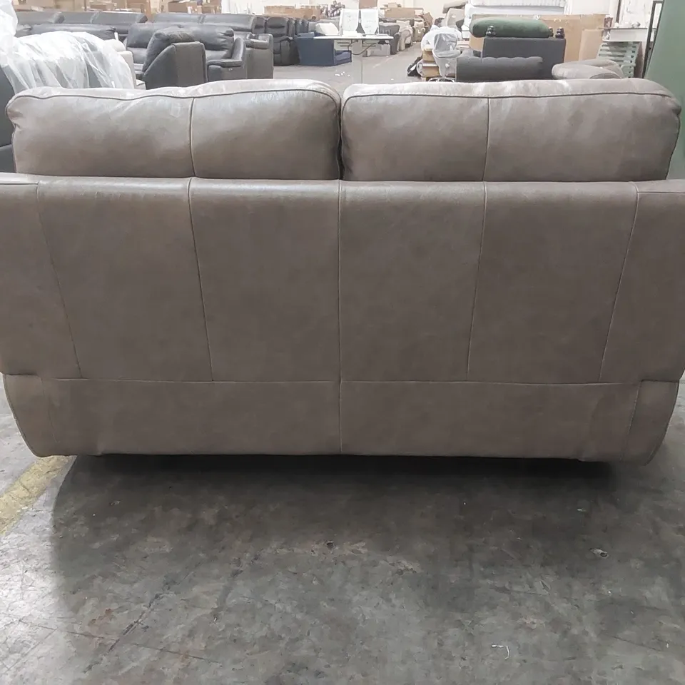 QUALITY DESIGNER ITALIAN MADE LEATHER PATRIZIO 2 SEATER SOFA IN LEATHER ROPE COLOUR