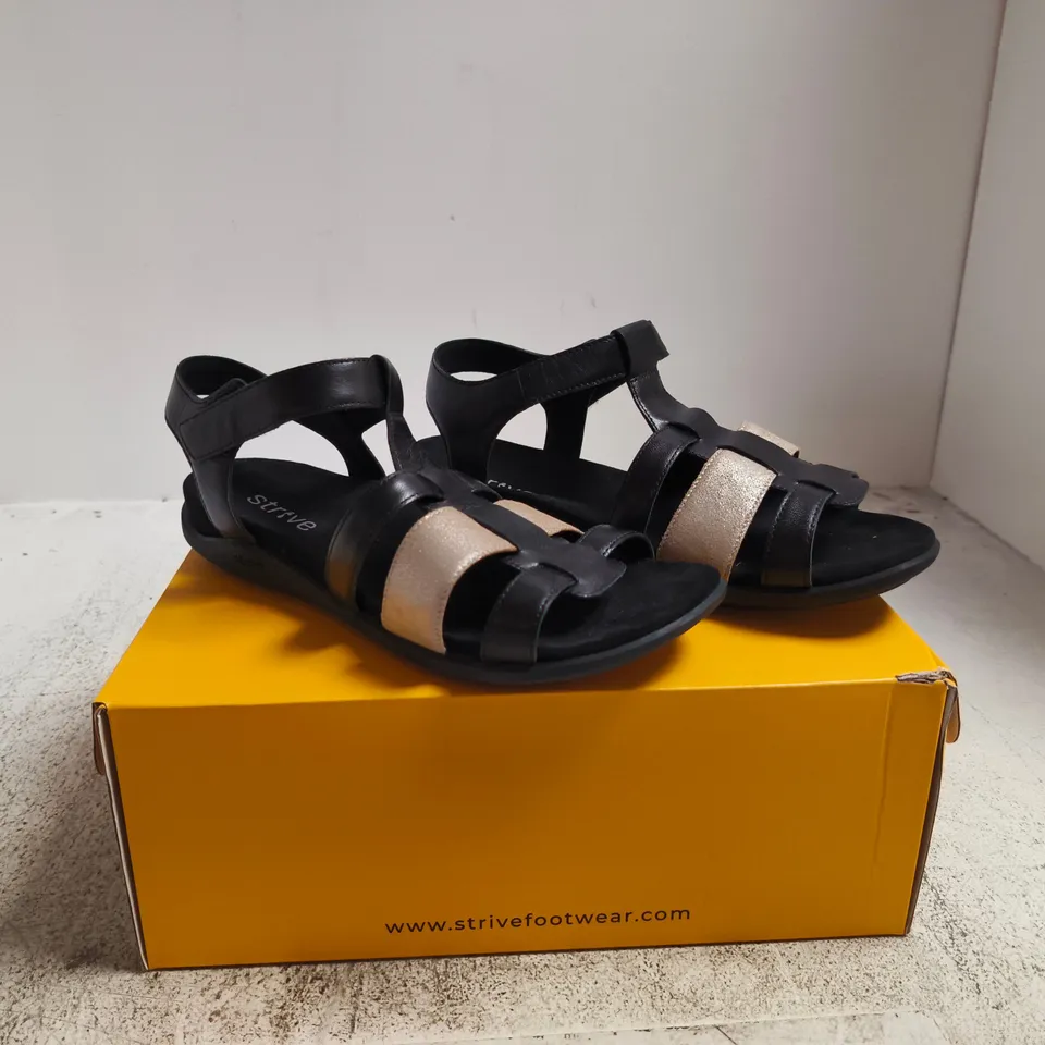 STRIVE PENELOPE BLACK SANDALS – UK 6 (US 8) WOMEN'S SANDALS