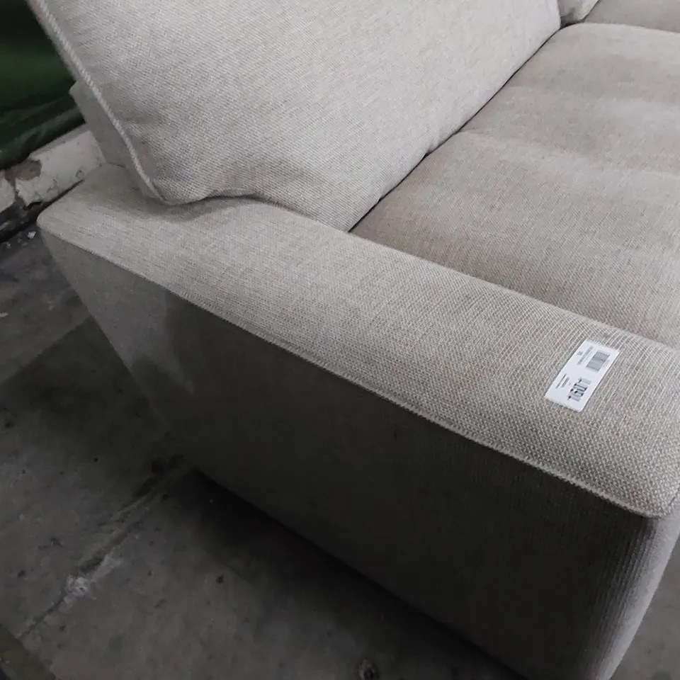 DESIGNER 3 SEATER SOFA IN NATURAL FABRIC 