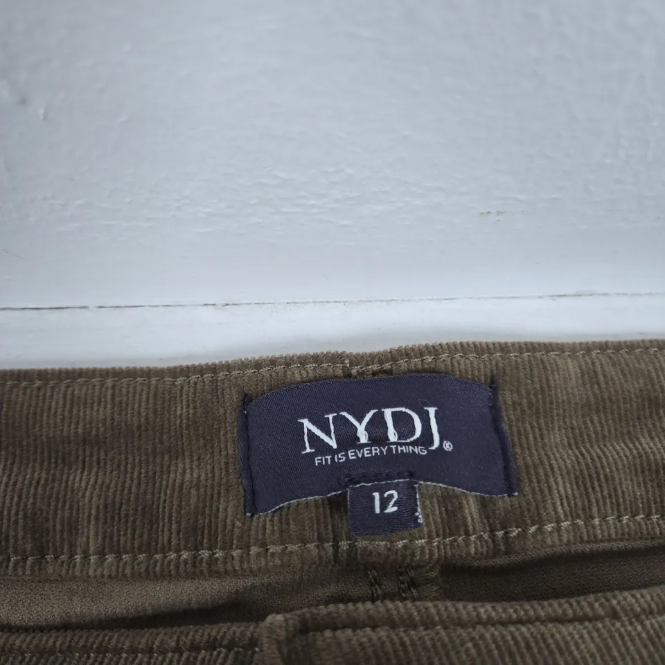 NYDJ WOMEN'S TROUSERS – BROWN, UK SIZE 12