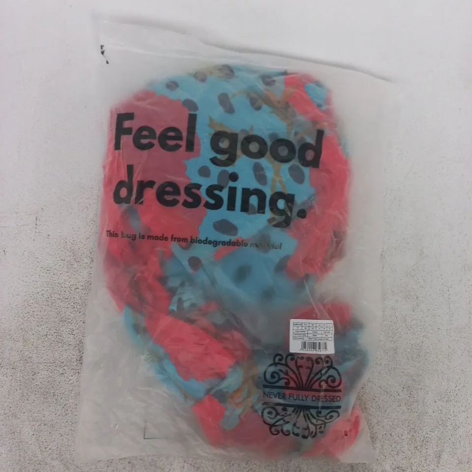 BAGGED BLUE FAWN POPPY ARIA DRESS IN BLUE SIZE UK 10