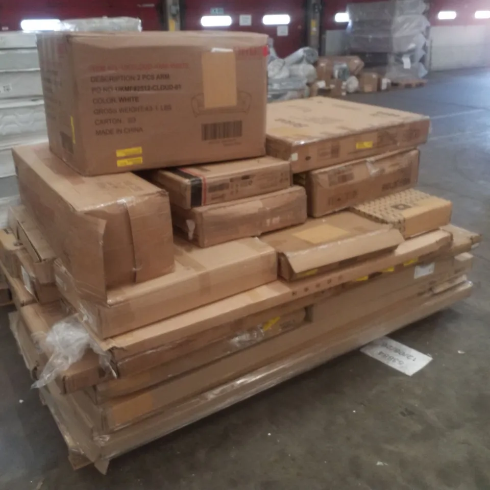 PALLET CONTAINING ASSORTED INCOMPLETE FLATPACK FURNITURE PARTS