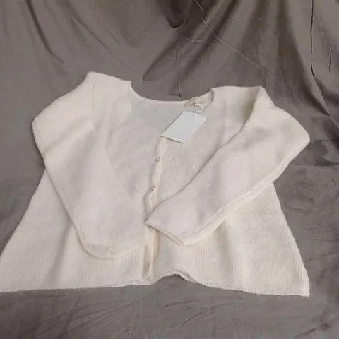 LA MAILLE SEZANE CARDIGAN IN ECRU SIZE S