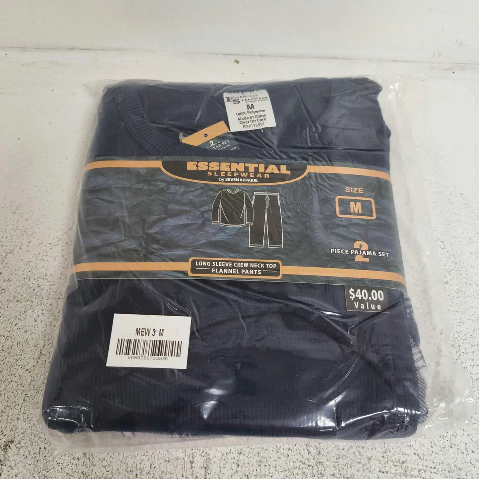 BAGGED ESSENTIAL SLEEPWEAR BY SEVEN APPAREL 2 PIECE PAJAMA SET - MEDIUM
