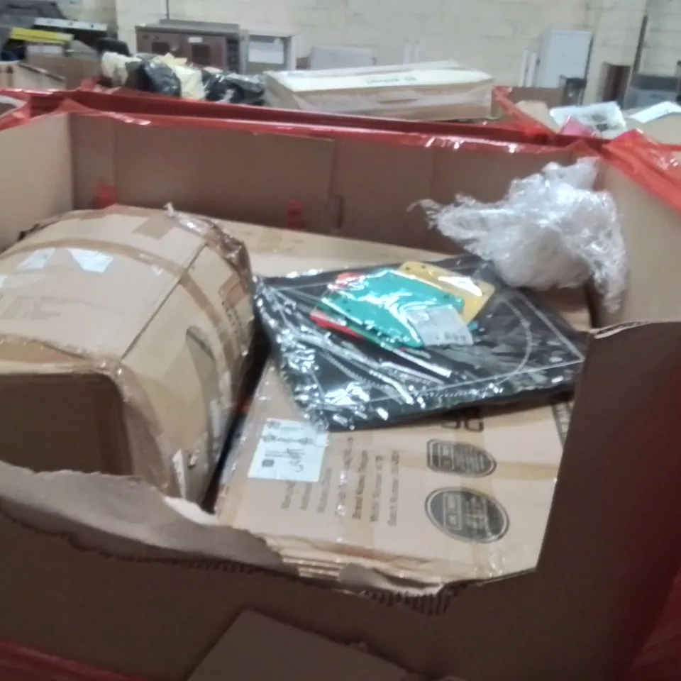 PALLET OF ASSORTED HOUSEHOLD GOODS AND PRODUCTS TO INCLUDE;YOGA MAT,LADDERS,TOILET ASSISTED RAIL