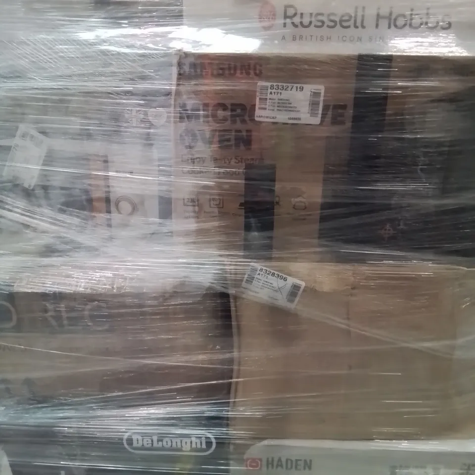 PALLET OF APPROXIMATELY 14 UNPROCESSED RAW RETURN HOUSEHOLD AND ELECTRICAL GOODS TO INCLUDE;
