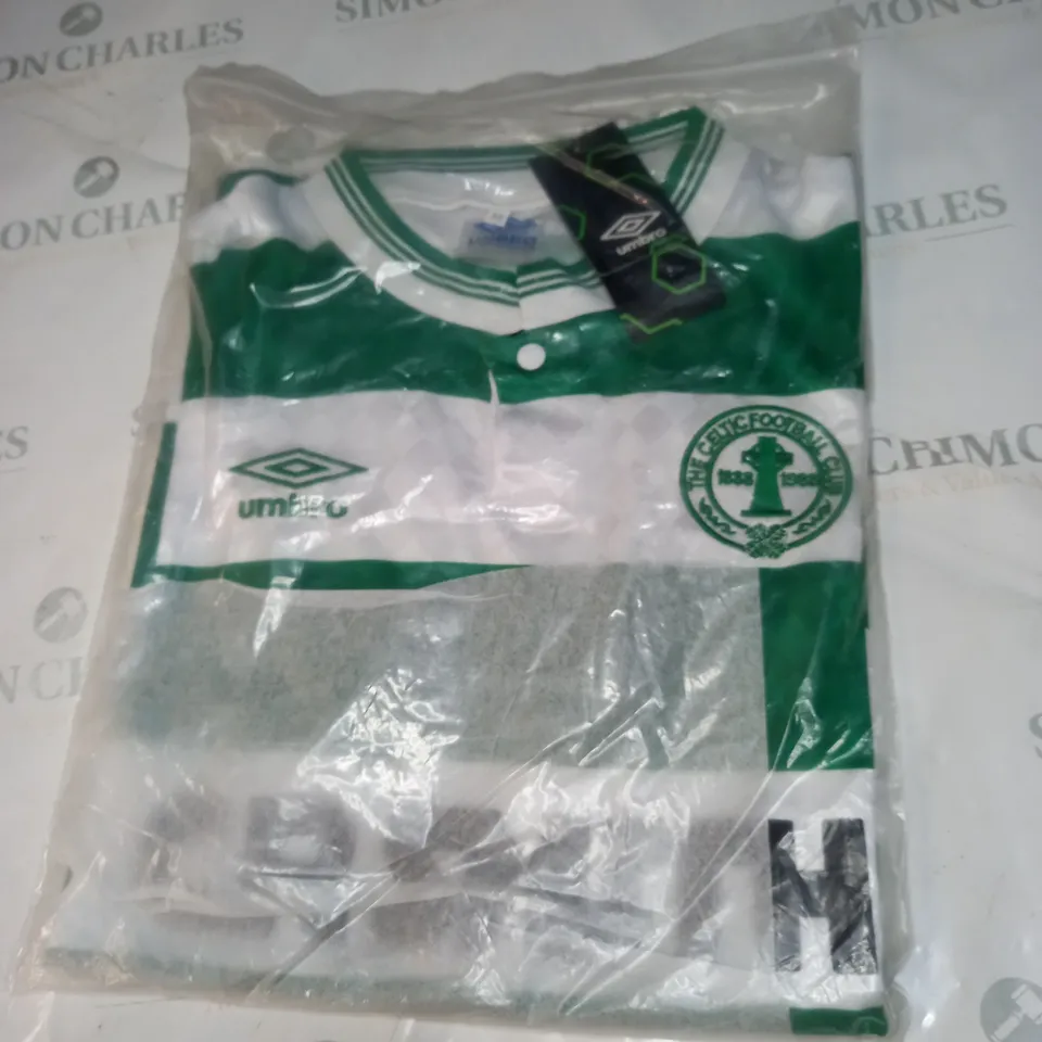 BAGGED CELTIC FC RETRO HOME SHIRT SIZE M