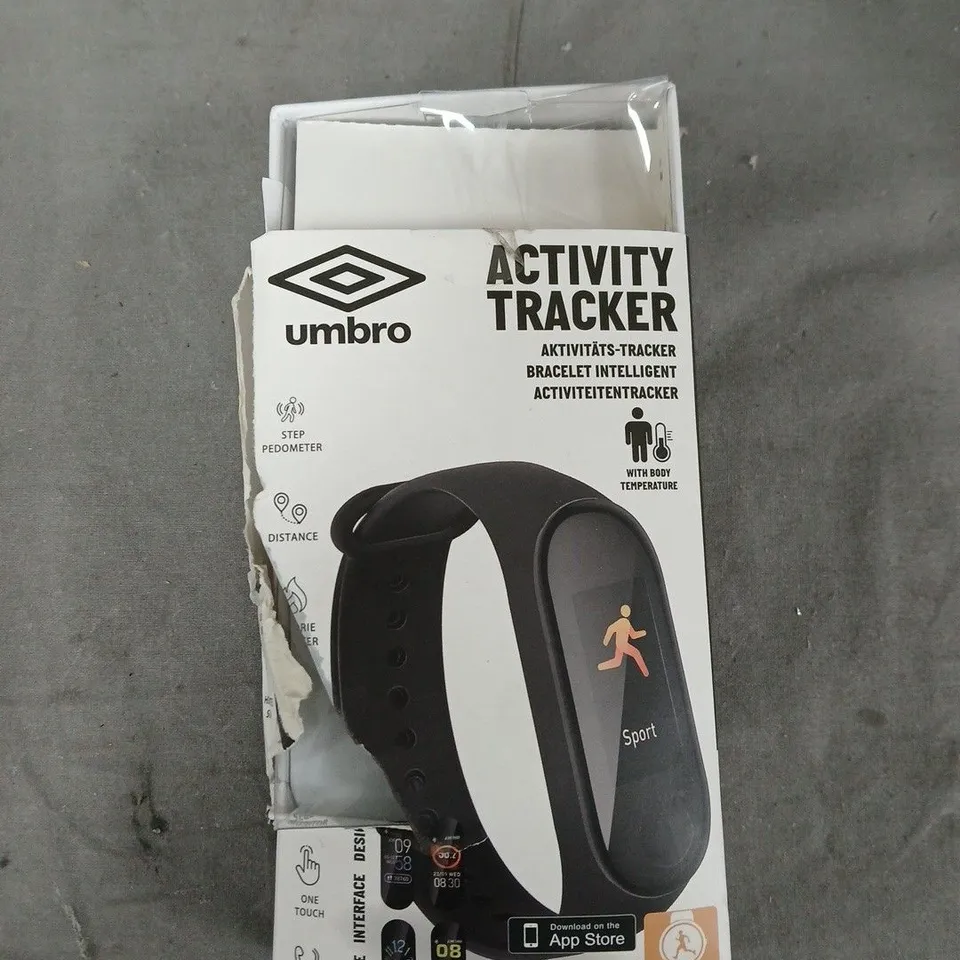 BOX OF APPROXIMATELY 12 ASSORTED ITEMS TO INCLUDE: AURAL BUDS AND ACTIVITY TRACKER 