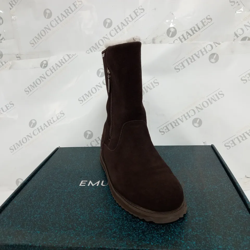EMU AUSTRAILIA GRAVELLY ESPRESSO BOOTS - SIZE 5