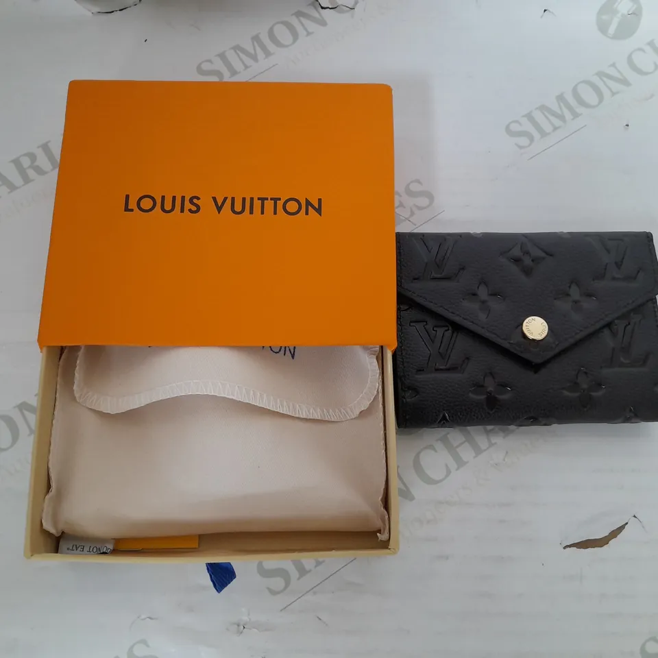 BOXED LOUIS VUITTON PARIS PURSE IN BLACK