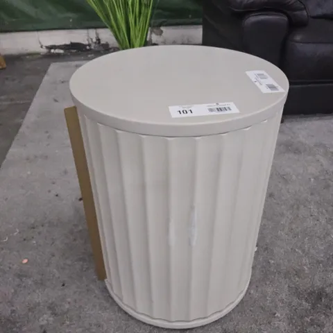 DESIGNER DRUM BEDSIDE CHEST