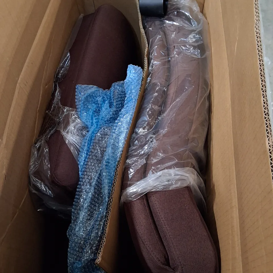 BOXED BELIANI BROWN FABRIC OFFICE CHAIR