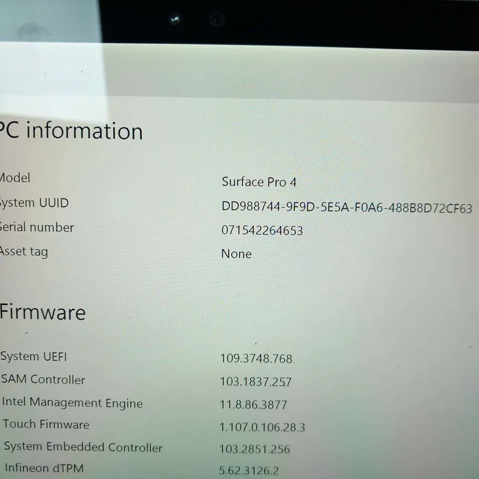 MICROSOFT SURFACE PRO 4 128GB 1724