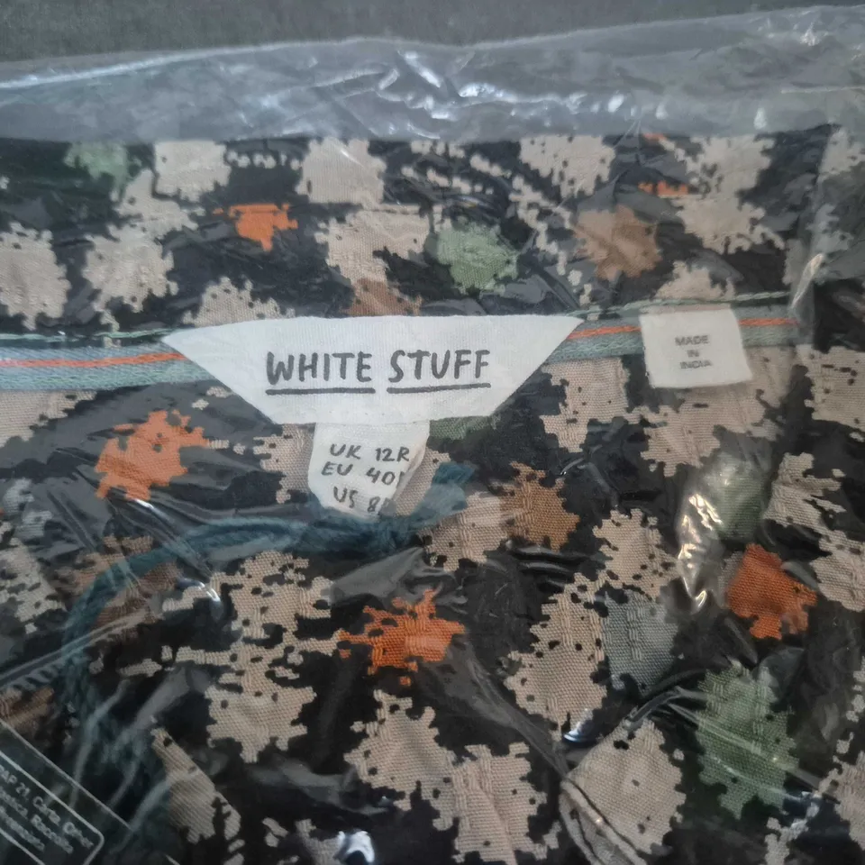 BAGGED WHITE STUFF BLAKE TUNIC – BLACK MULTI, UK 12R